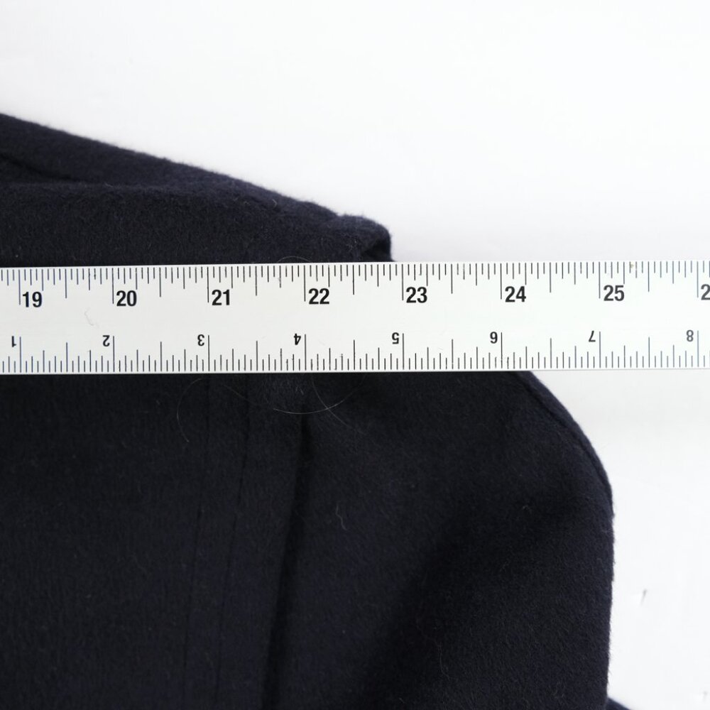 Giesswein Austria Wool Blend Long Coat Black Warm Winter Mens Sz 46R  5 Button - Picture 9 of 13